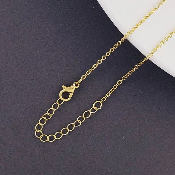 Rainbow Heart CZ Crystal Multi Gold Anti Tarnish Pendant Chain Bulk Secondary image