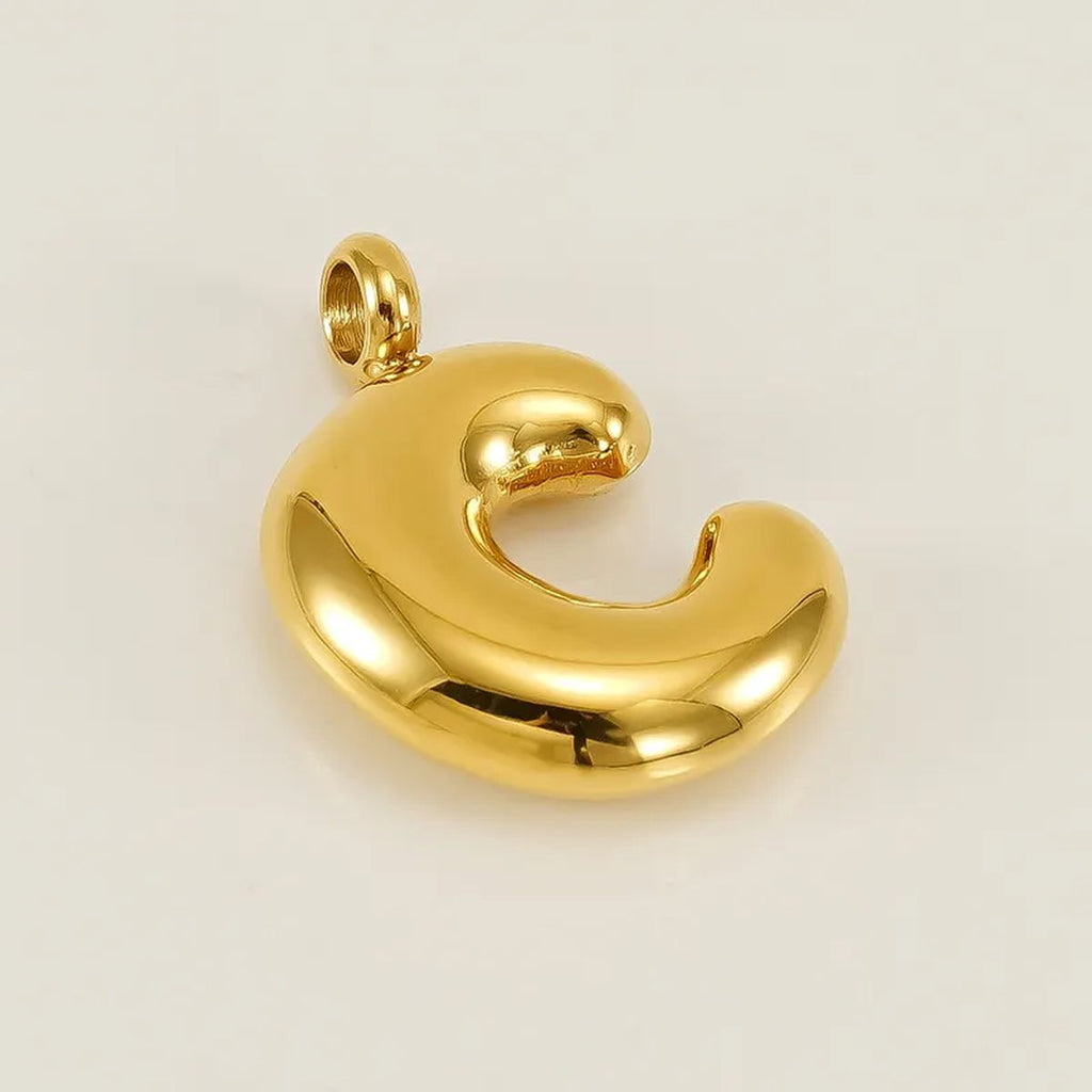 Bold Initial Letter A 18K Gold Stainless Steel Pendant For Women Bulk