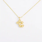 Customized Personalized Bold Initial Letter A 18K Gold Stainless Steel Penda80nt Chain For Women