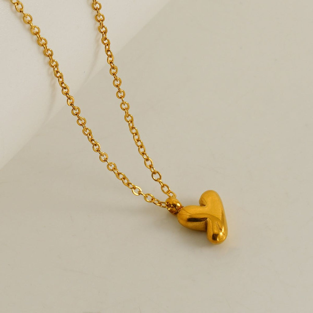 Customized Personalized Bold Initial Letter A 18K Gold Stainless Steel Penda80nt Chain For Women