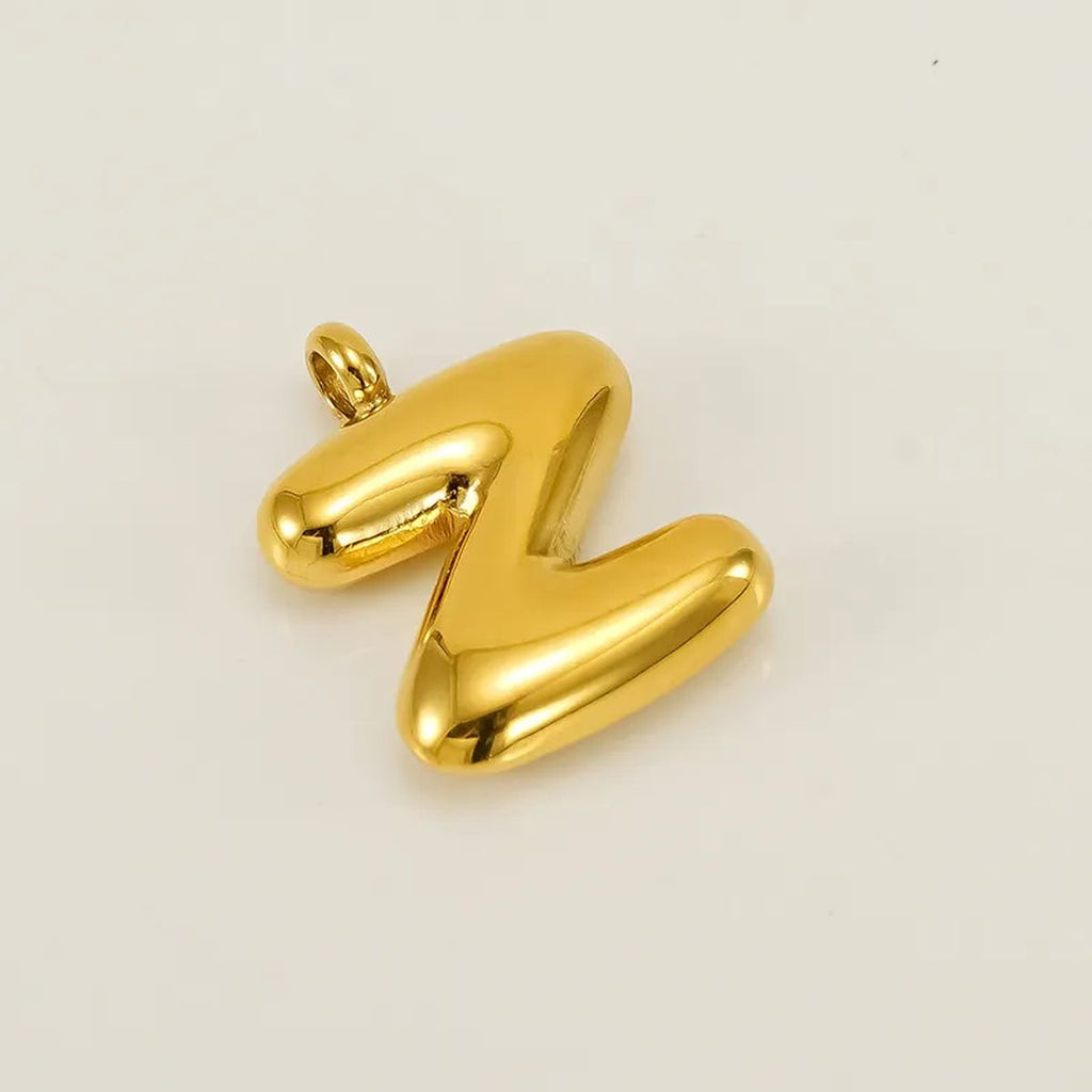 Bold Initial Letter A 18K Gold Stainless Steel Pendant For Women Bulk