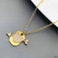 Broken Heart Cubic Zirconia 18K Gold Anti Tarnish Pendant Chain Bulk