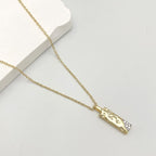 Initial Alphabets Letter A Cubic Zirconia 18K Gold Silver Anti Tarnish Pendant Chain For Women