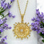 Wheel Cubic Zirconia 18K Gold Anti Tarnish Pendant For Women Bulk