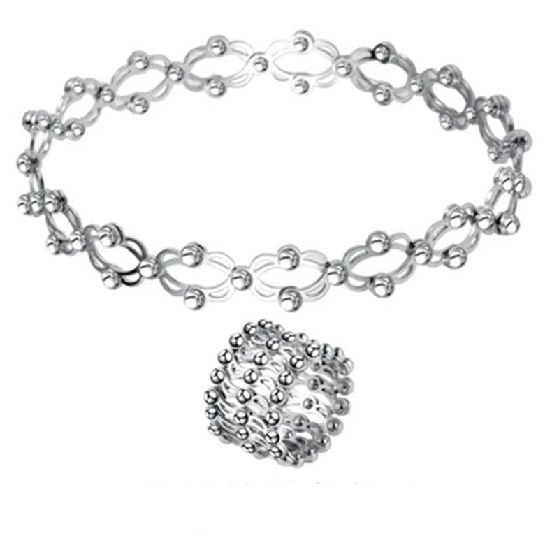 Gold Silver Rose Gold Anti Tarnish Stretchable Bracelet Cum Ring Bulk