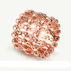 Gold Silver Rose Gold Anti Tarnish Stretchable Bracelet Cum Ring Bulk