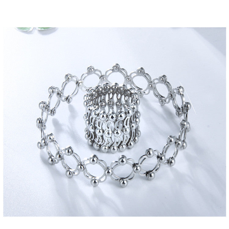 Gold Silver Rose Gold Anti Tarnish Stretchable Bracelet Cum Ring Bulk