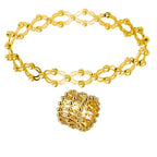 Gold Silver Rose Gold Anti Tarnish Stretchable Bracelet Cum Ring Bulk