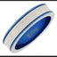 Neon Blue Eternally Yours Tungsten Wedding Engagement Band Ring For Men