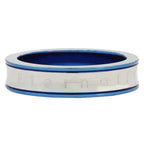 Neon Blue Eternally Yours Tungsten Wedding Engagement Band Ring For Men