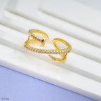 Screw Gold American Diamond Ring For Women Bulk