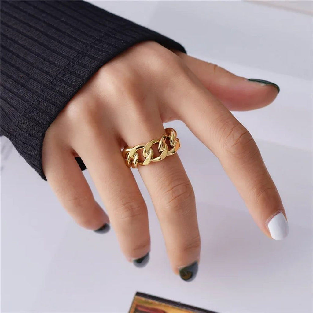 Curb Copper Gold Ring For Women Bulk