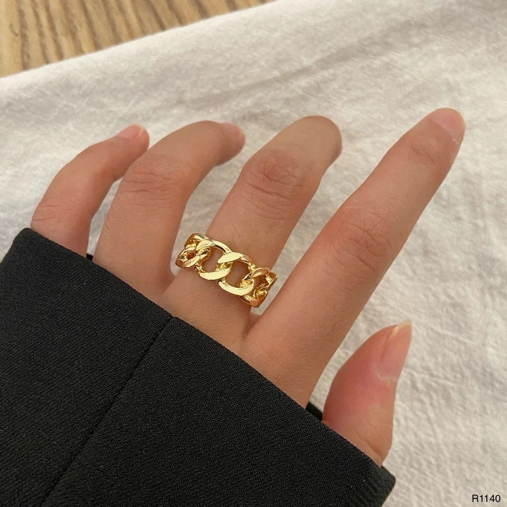 Curb Copper Gold Ring For Women Bulk