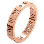 Roman Rose Gold Band Ring For Women Rose Gold Bulk