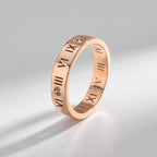 Roman Rose Gold Band Ring For Women Rose Gold Bulk