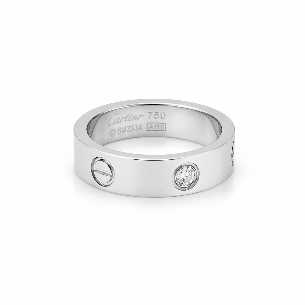 Screw Stainless Steel Silver Cubic Zirconia Band Ring For Women Bulk