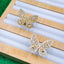 Large Butterfly Cubic Zirconia Gold Copper Free Size Ring Women Bulk