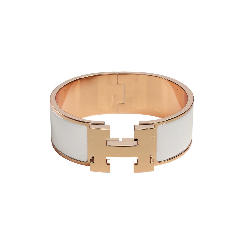 Stainless Steel White Enamel 18K Rose Gold Band Ring For Women Bulk