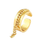 Copper Gold Curb Free Size Adjustable Band Ring For Women Bulk