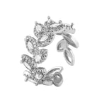 Floral Leaf Cubic Zirconia 18K Gold Anti Tarnish Open Back Ring Bulk