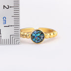 Mother Of Pearl Cubic Zirconia 18K Gold Free Size Ring For Women Bulk