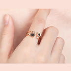Roman Numbers Double Circle 18K Rose Gold Stainless Steel Ring Bulk