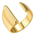 A Initial Letter Alphabet Name Hollow Chunky Gold Ring Bulk