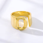 A Initial Letter Alphabet Name Hollow Chunky Gold Ring Bulk
