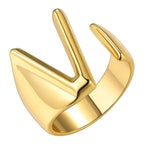 A Initial Letter Alphabet Name Hollow Chunky Gold Ring Bulk