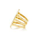 Origami Triangle Cut Out Glossy Gold Anti Tarnish Free Size Ring Bulk