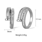 Nail Screw Baguette Cubic Zirconia Anti Tarnish Free Size Ring Bulk