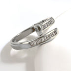 Nail Screw Baguette Cubic Zirconia Anti Tarnish Free Size Ring Bulk