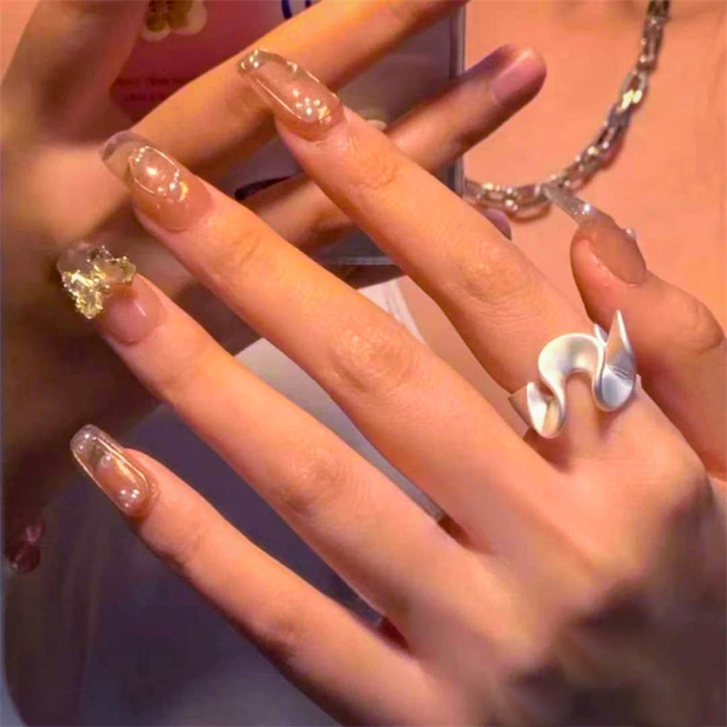 Curly Twisted Frosted Silver Anti Tarnish Open Back Ring Bulk