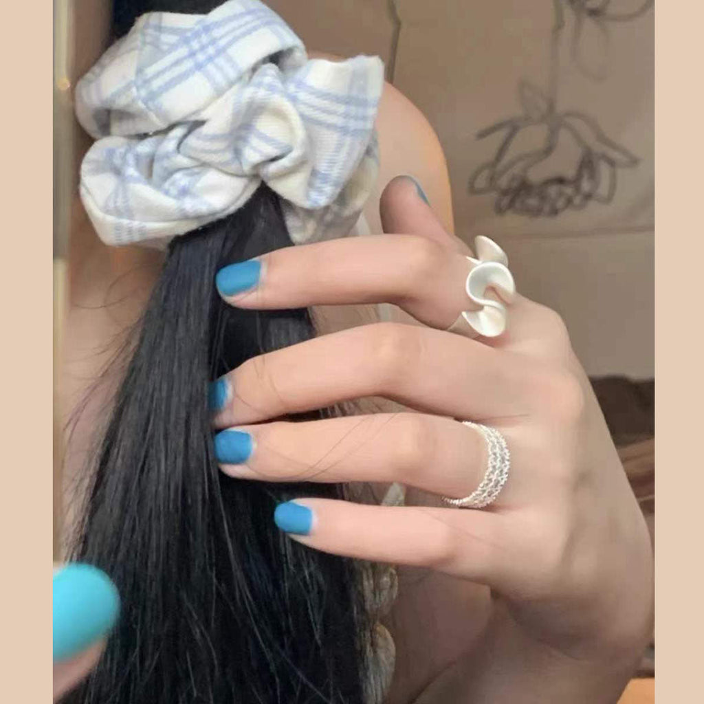 Curly Twisted Frosted Silver Anti Tarnish Open Back Ring Bulk