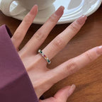 Rainbow Multi Color Silver Anti Tarnish Free Size Adjustable Ring Bulk