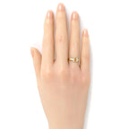 T Shape Cubic Zirconia Anti Tarnish 18K Gold Free Size Ring Women Bulk