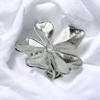 Flower Silver Anti Tarnish Cubic Zirconia Open Back Band Ring Bulk