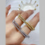 Solitaire CZ 18K Gold Anti Tarnish Adjustable Dual Finger Ring Bulk