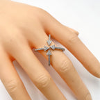 Arrow Cubic Zirconia 18K Gold Anti Tarnish Adjustable Ring Women Bulk