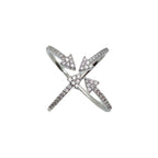 Arrow Cubic Zirconia 18K Gold Anti Tarnish Adjustable Ring Women Bulk