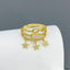 Infinity Star CZ 18K Gold Anti Tarnish Adjustable Ring Bulk
