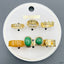 Link Chain Multi 18K Gold Beads Acrylic Anti Tarnish Adjustable Combo Pack Of 6 Ring For Women