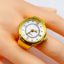 Analog Watch White Silver Anti Tarnish Adjustable Band Ring Women Bulk