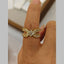 Baguette Cubic Zirconia 18K Gold Anti Tarnish Adjustable Ring Bulk