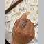 Geometric Baguette CZ Silver Anti Tarnish Adjustable Ring Bulk