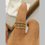 Stylish Cubic Zirconia 18K Gold Anti Tarnish Adjustable Ring Bulk