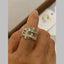 Baguette Layer CZ 18K Gold Anti Tarnish Adjustable Band Ring Bulk