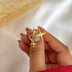 Long Star 18K Gold Anti Tarnish Adjustable Ring For Women Bulk
