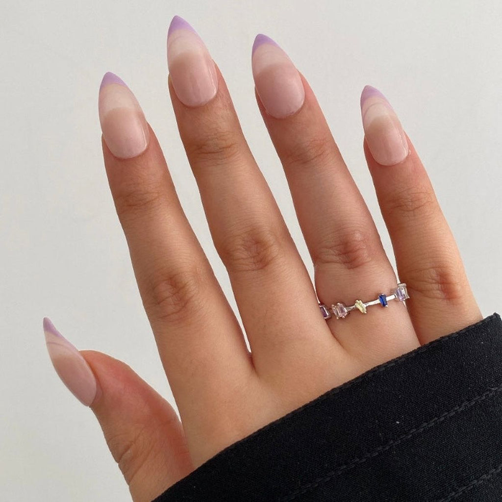 Rainbow Baguette CZ Crystal Multi Silver Anti Tarnish Ring Bulk
