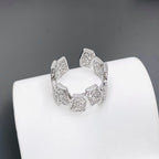 Irregular Engraved Chic Chunky Gold Anti Tarnish Adjustable Ring Bulk